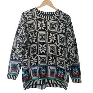 Vintage Best American Clothing Co. Knit Sweater Christmas Scandi Girl Cabincore